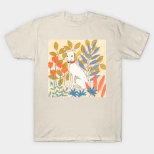 Lurcher in a garden T-Shirt